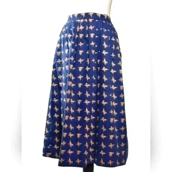 Vintage ABERCROMBIE & FITCH Navy Pheasant Hunt Preppy Skirt Small 0 XS Canada - Picture 1 of 9